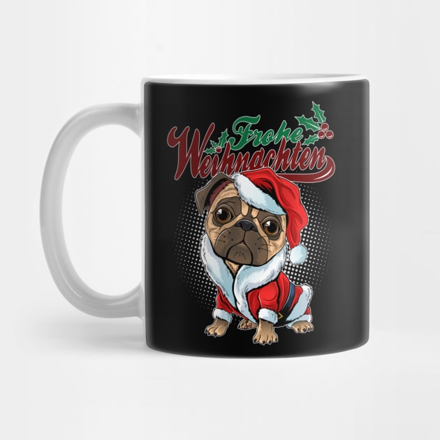 Frohe Weihnachten sweet pug by RockabillyM